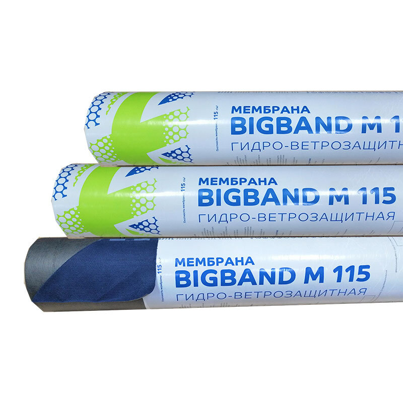 Мембрана гидро-ветрозащитная паропроницаемая BIGBAND M 115 (1.6x45m)
